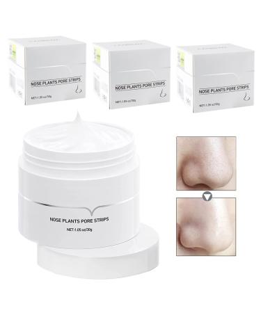 3Pcs Nose Plants Pore Strips  Blackhead Remover Mask Pore Strips  Deep Cleansing Pore Strips  Blackheads Remover Cream  Black Heads Acne Remove  Blackhead Pore Strips with 180 Sheets Papers