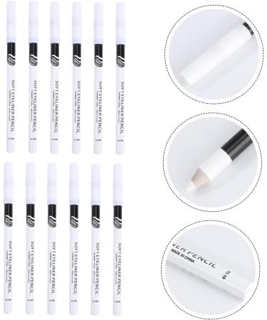 FOYTOKI 72 Pcs Eyeliner Pencil Waterproof White Eyeliner Colored Eyeliner White Pencil Makeup Wooden Pole - Buy Online on SooperMarket.com