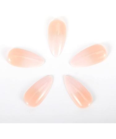 Novaly Ombre Nude Gradient French Tip False Nails - Short/Medium Almond White Pink Press On Nails Kit - Buy Online on SooperMarket.com