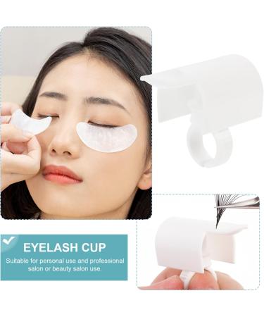 KALLORY 10pcs Extension Finger Glue for Rest Tool Supplies Ring Plastic Cups Eyelash Cup Grafting Holder 5.5X4.5X2.8CM - Buy Online on SooperMarket.com