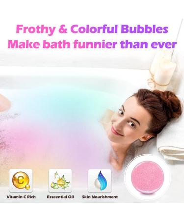 Mother's Day Gift Set: 6 Handmade Organic Bath Bombs with 3 Scented Candles - Bath Set Gifts for Women, Mom, Kids - Blue - Buy Online on SooperMarket.com