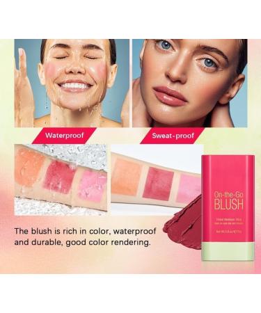 Lovelycat On-the-Go Makeup Blush Stick Tinted Moisture Stick Shadow Lips Cheek Blusher Creamy Makeup Long Lasting Natural Nude Makeup for All Skin (3PC) - Buy Online on SooperMarket.com