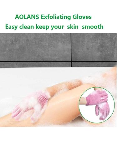 10PCS Exfoliating Bath Gloves for Men and Women - Natural Mitts for Soft and Healthy Skin | 5 Pairs AOLANS Shower Gloves - Buy Online on SooperMarket.com
