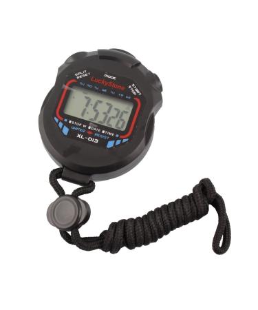 LuckyStone Professional Digital Stopwatch Timer,Handheld LCD Chronograph Water Resistant Stop Watch with Alarm Feature for Sports Fitness Coaches and Referees