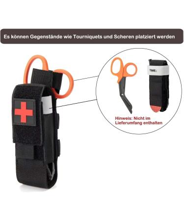 Feloyal Tactical Molle Tourniquet Holder Bag - Military Pocket Emergency Equipment Pouch for First Aid & Trauma Scissors (Black) - Buy Online on SooperMarket.com