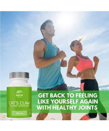 Kapok Naturals Cat's Claw 500mg Capsules - Joint Inflammation & Pain Relief - Digestive Support & Immune Booster - 100 Tablets - Buy Online on SooperMarket.com