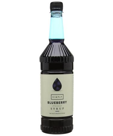 Simply Blueberry Syrup Vegan & Nut Free Flavoured Syrup for Coffee Cocktails & Baking (1 Litre)