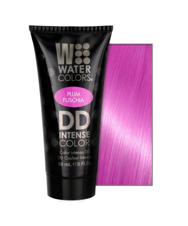 Watercolors DD Intense Semi Permanent Hair Color Ultra-Vibrant Ammonia Free Color 3 Fl Oz (Plum Fucshia)