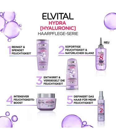 L'Or al Paris Elvital Moisturizing Shampoo XL - Hydrating Hair Care with Hyaluronic Acid (700ml Pack of 3) | Shiny & Healthy Hair - Buy Online on SooperMarket.com