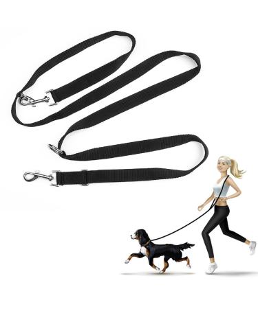 Dog Training Double Ended Leads : 2m Hands Free Adjustable Pet Training leash for Running Walking - Retractable Multifunctional Strong Nylon Puppy Lead Rope for Small Medium Dogs