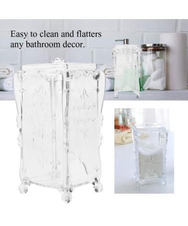 Cosmetic Makeup Cotton Pads Organizer & Nail Art Storage Box | Transparent Cotton Wipe Holder - Buy Online on SooperMarket.com