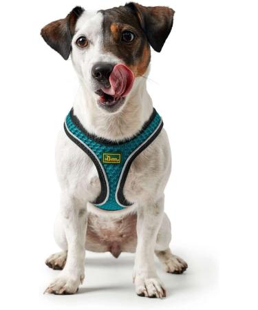 HUNTER HILO COMFORT Harness for Small Dogs - Mesh & Reflective Elements Turquoise ML - International Shipping Available - Buy Online on SooperMarket.com