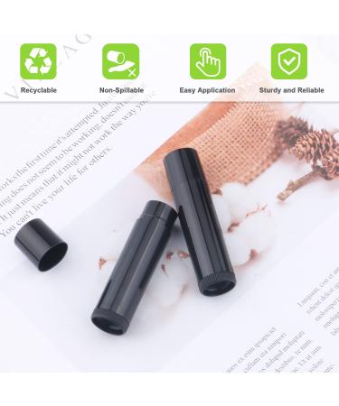 50 Pcs 5.5g Empty Twist-up Lip Balm Tubes for DIY Homemade Lipsticks and Chapsticks - Black - Buy Online on SooperMarket.com