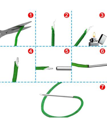 Sonku 8 Pack Paracord FID Lacing Needles Set with Smoothing Tool - Stainless Steel Stitching Set for Paracord Bracelet, Leather Weaving - 8 Sizes - Silver - Buy Online on SooperMarket.com
