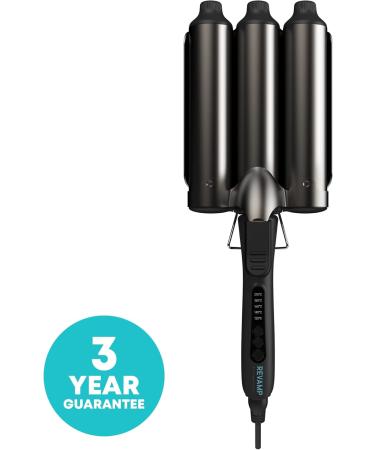 Revamp ProGloss Boho Beach Waver XL - 38mm Waver with 3 Barrels for Smooth Large Beach Waves | Variable Heat Levels & Automatic Switch-Off - Shop Internationally! - Buy Online on SooperMarket.com