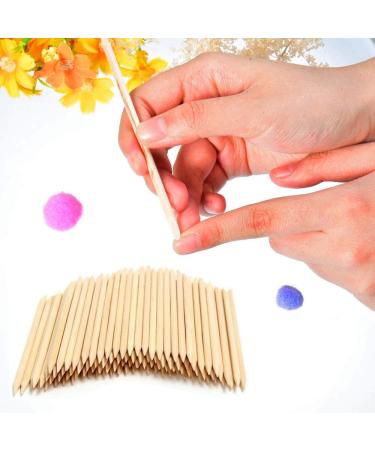 300Pcs Orange Wooden Nail Sticks - Double Sided Cuticle Pusher & Picking Tools for Pedicure & Manicure - 11.5cm Length - Pack of 1 - Buy Online on SooperMarket.com