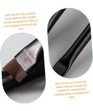 Baluue 12 Sets Eyeliner Brush Makeup Brush Ear Multi-function Eyebrow Brush Wood Black - Buy Online on SooperMarket.com