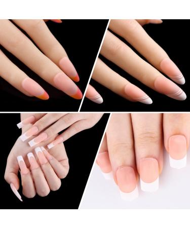 Ruarby 600x Full Cover Stick on Nail Artificial Nails French Tip False Nails Press On Nail Ballerinas False Nails for Woman MDF01 - Buy Online on SooperMarket.com