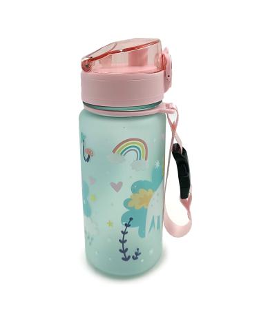 Puckator Shatterproof Drinking Bottle for Children with Snap Cap 350 ml Magical Unicorn