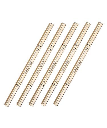 PLAFOPE 5pcs Brow Pencils with Brush Women Eyebrow Pencils Plastic Eyebrow Tatoo Pencil