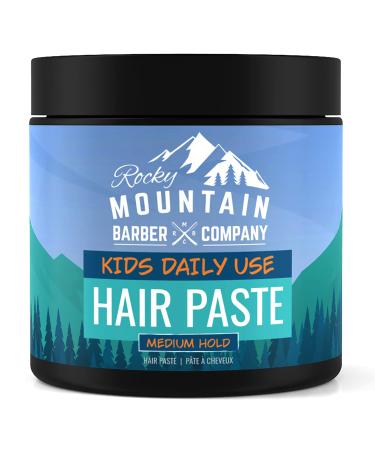 Rocky Mountain Barber Company Kids Hair Styling Paste for Boys - Medium Hold Gel for All Hairstyles - Citrus Scent - 4 oz