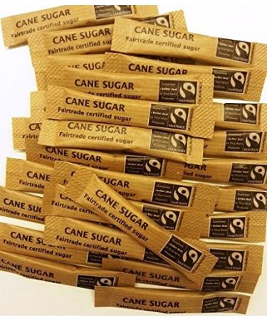 100 x Fairtrade Brown Sugar Sticks