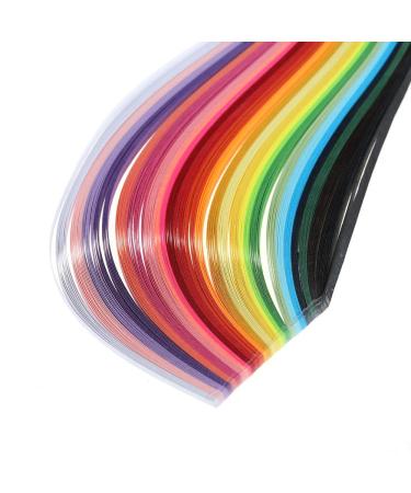TXIN 1300 Quilling Paper Strips 3mm  26 Colors Quill Paper Quilling Kit for Beginners Professional Handmade DIY Art Craft Multicolor-3MM Wide