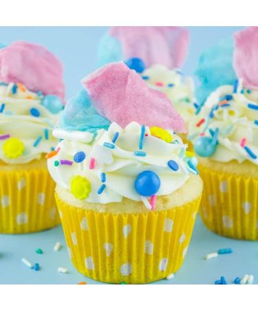 Sprinkles for Cake Cookie Cupcake Decorating and Baking - Summer Cake Decorations Sprinkles and Toppings in Bright Blue Jimmies Yellow Nonpareils and Pink Confetti Quin with Sun Candy Sprinkles Clear Skies - Buy Online on SooperMarket.com