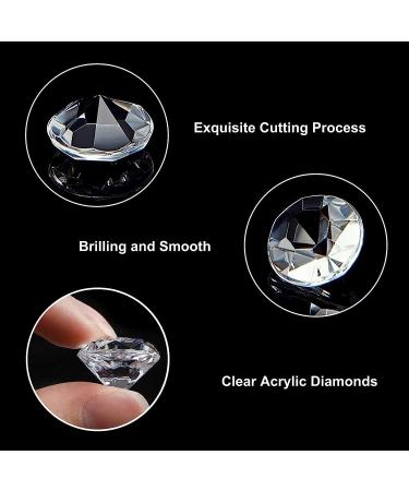 OUTUXED 300pcs 0.8 Clear Diamonds Crystals Acrylic Gems - Wedding Table Scattering & Party Decorations 1.5 LB with Velvet Pouch - Buy Online on SooperMarket.com
