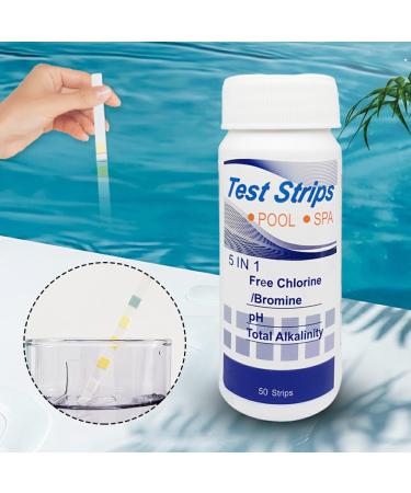 Dajidafu 50piece Easy-to- Test Strips For Precise And Convenient Measurements Water Test Strips PE Pool Test Strip Ph Test Strips seven-in-one 50 pieces/canister seven-in-one 50 pieces/canister - Buy Online on SooperMarket.com