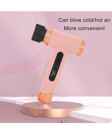 Cordless Hair Dryer 15000mAh 200W High Speed Mini Ionic Blow Dryer Low Noise & 2 Mode with Temp Display for Home Dormitory Travel Keyboard Electronics Cleaning (Pinkish) - Buy Online on SooperMarket.com