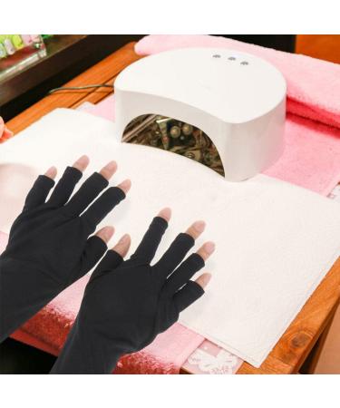 FOMIYES 1 Pair nail gloves gel manicure gloves fingerless driving gloves LED dry lamp gloves sun protector gloves half finger gloves nail art gel sun protection nail polish polyester Miss - Buy Online on SooperMarket.com