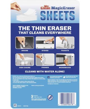 Mr. Clean Magic Eraser Cleaning Sheets - 16 Count | Thin, Flexible & Disposable Power Sheets - Buy Online on SooperMarket.com