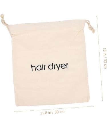 Premium Drawstring Hair Dryer Bag - Travel Cosmetic Organizer Silicone Case Essential Room Supply - 33x30cm Beige - Buy Online on SooperMarket.com