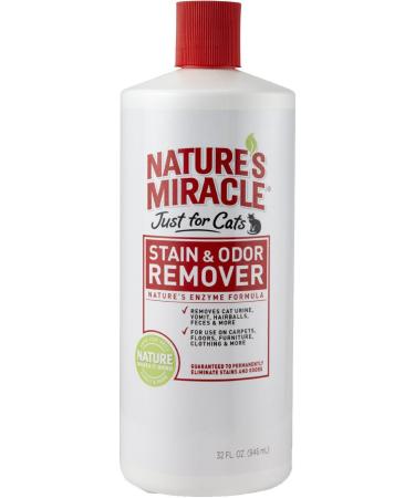 Nature's Miracle Just for Cats Stain & Odor Remover 32-Ounce Pour Bottle (HG-5158) 906.7 g (Pack of 1) Standard Packaging