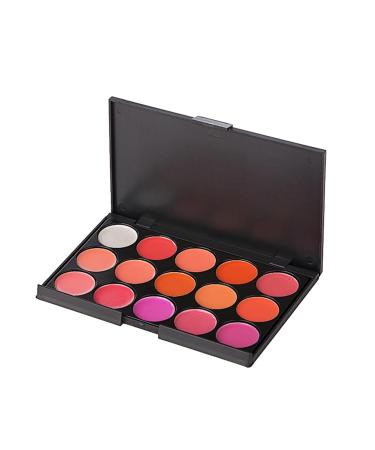 FantasyDay Pro Matte 15 Colors Lip Gloss Palette | Non-Sticky Lipgloss Makeup Kit for Flawless Contouring - Shop Internationally - Buy Online on SooperMarket.com