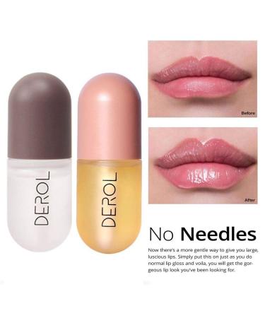 Natural Lip Plumper Set - Day & Night Serum for Natural Lip Care (2pcs) - Buy Online on SooperMarket.com