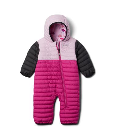 Columbia Unisex Kids Powder Lite reversible Bunting Snowsuit Romper 18/24 Wild Fuchsia Aura Shark