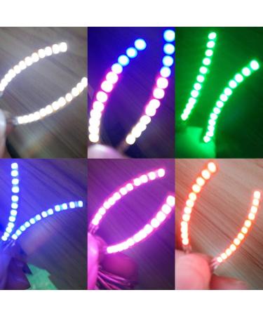 Colorfullavie LED Light False Eyelashes - Waterproof Unisex Luminous Makeup for Parties Bars & Halloween - Buy Online on SooperMarket.com