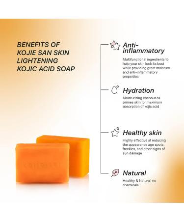 Kojie San Skin Lightening Kojic Acid Soap 135g - Set of 2 - Buy Online on SooperMarket.com