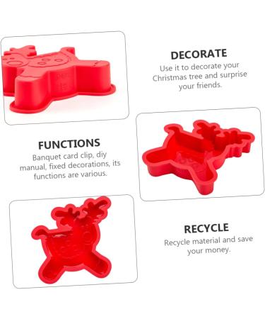 MAGICLULU 6 Pcs Baking Mold Silicone Candy Mold Candy Gummies Silicone Cake Mold Xmas Baking Xmas Silicone Gum Paste Molds Christmas Fondant Silica Gel Dessert Child Household - Buy Online on SooperMarket.com