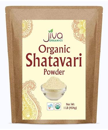 Jiva Organics Organic Shatavari Powder 1 Pound Bulk Bag - Asparagus racemosus - Pure Ayurvedic Herb