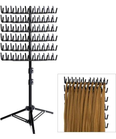 predolo Braiding Hair Rack Standing Standing Braid Rack 144 Pegs Double Sided Standing Hair Stand for Braiders Hairstylists black - Buy Online on SooperMarket.com