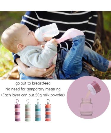 4-Layer Baby Milk Powder Dispenser | Non-Spill Formula Box | Portable Storage Container for Travel | Blue - Buy Online on SooperMarket.com