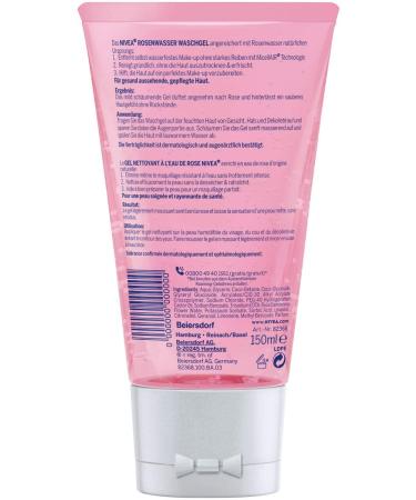 Nivea Rose Water Washing Gel 150ml - Micellar Technology Facial Cleanser for All Skin Types - Buy Online on SooperMarket.com