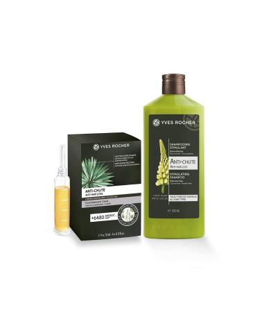 Yves Rocher Anti-Hair Loss shampoo  300 ml./10.14 fl.oz. + Hair Loss Therapy 1 month 60 ml./2.02 fl.oz. (Set)