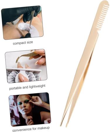 Gogogmee Eyelash Tweezers Eyelash Clamp Lash Tweezers with Comb Metal Lash Tweezers Lash Clamp Tweezers Eye Lash Tweezers for Women Eyebrow Tweezers with Comb Beauty Tools Tweezers for Men - Buy Online on SooperMarket.com