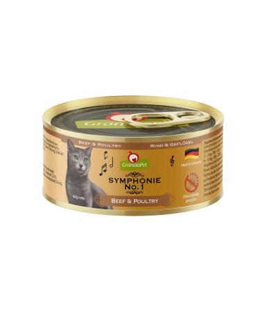 GranataPet Symphonie Cat Wet Food No.1 Beef & Poultry Beef 100 g (Pack of 6)