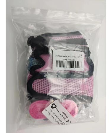 Adjustable Soft Rabbit Dishes & Mesh Harness - Outdoor Care for Small Pets (M Blue Pink) - Buy Online on SooperMarket.com