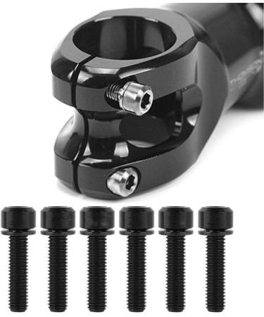 6Pcs M5x20mm Titanium Alloy Bike Cycling Bolts with Gasket - Black - Buy Online on SooperMarket.com